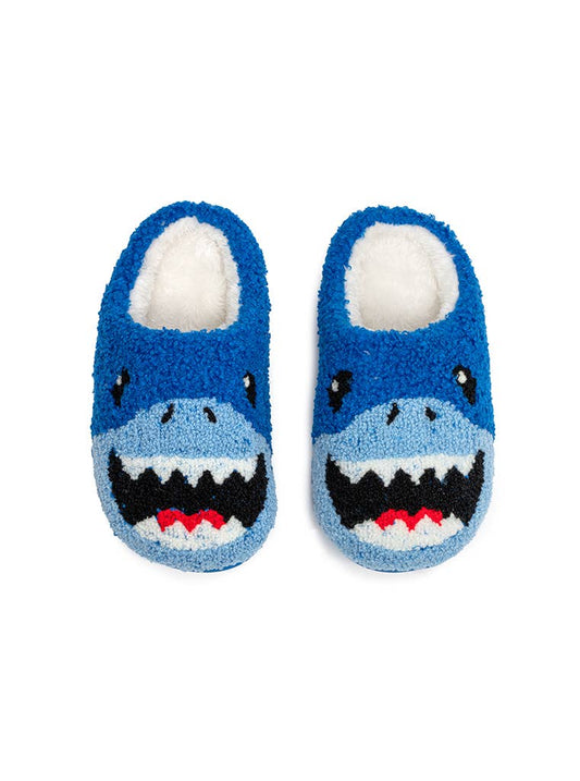 Indoor / Outdoor Slippers - Kids - Shark - Blue: LITTLE KIDS 9-12