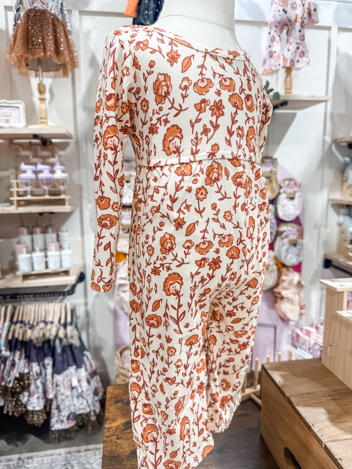 Autumn Fall Floral Jumpsuit