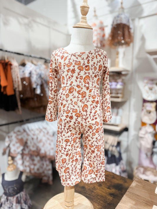 Autumn Fall Floral Jumpsuit