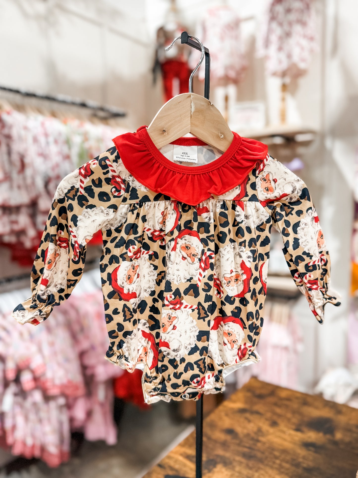 Santa Leopard Christmas Onesie