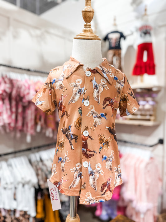 Tan Boys Rodeo Shirt