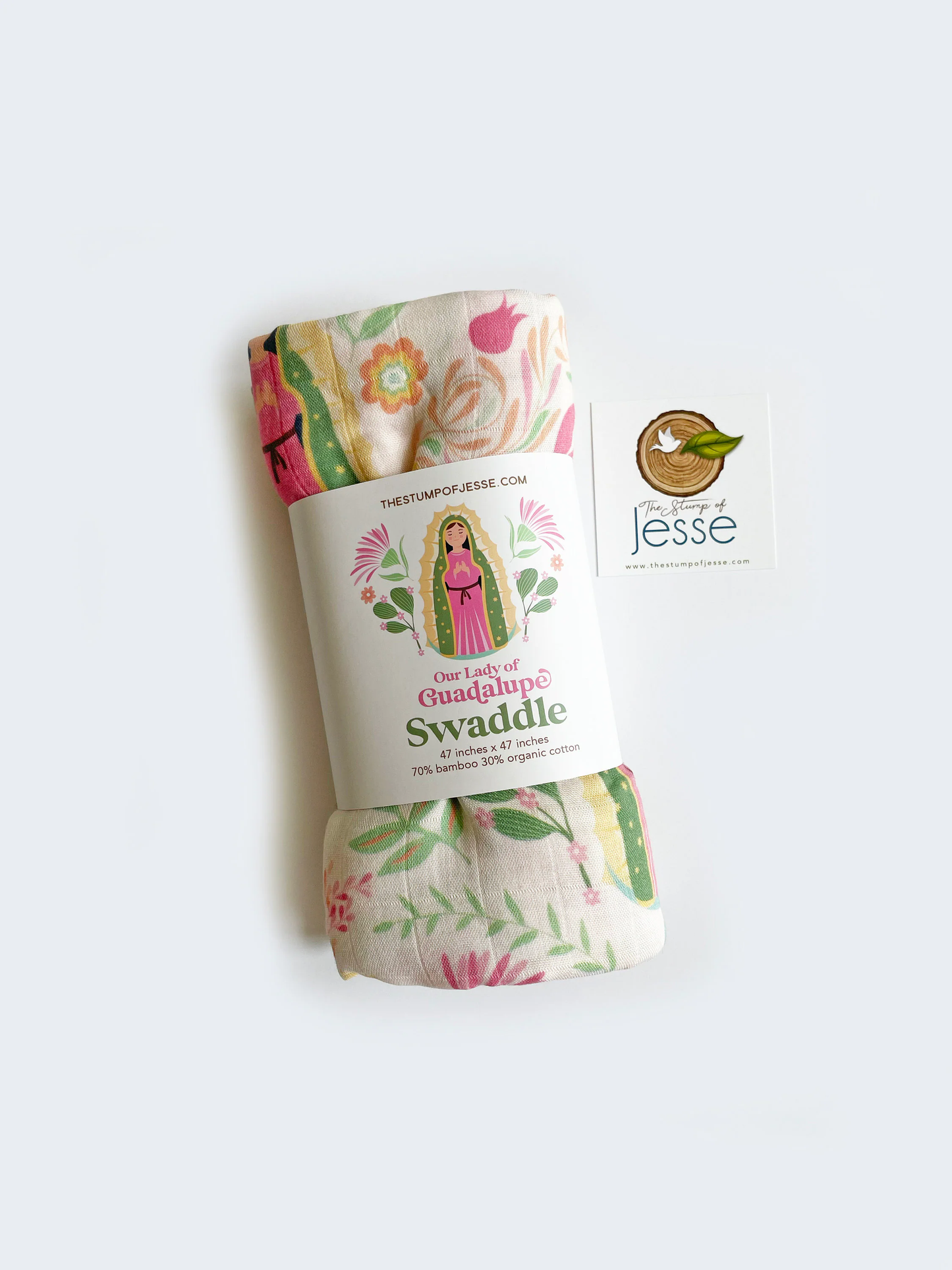 Our Lady of Guadalupe Muslin Deluxe Swaddle | Catholic gift