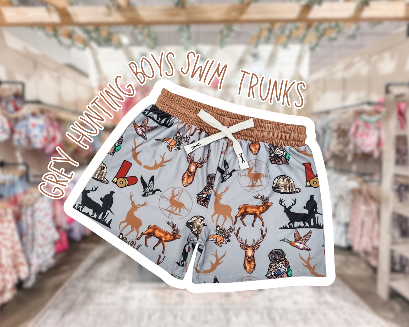 Boys Swim Trunks Hunting