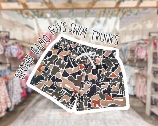 Boys Swim Trunks Camo