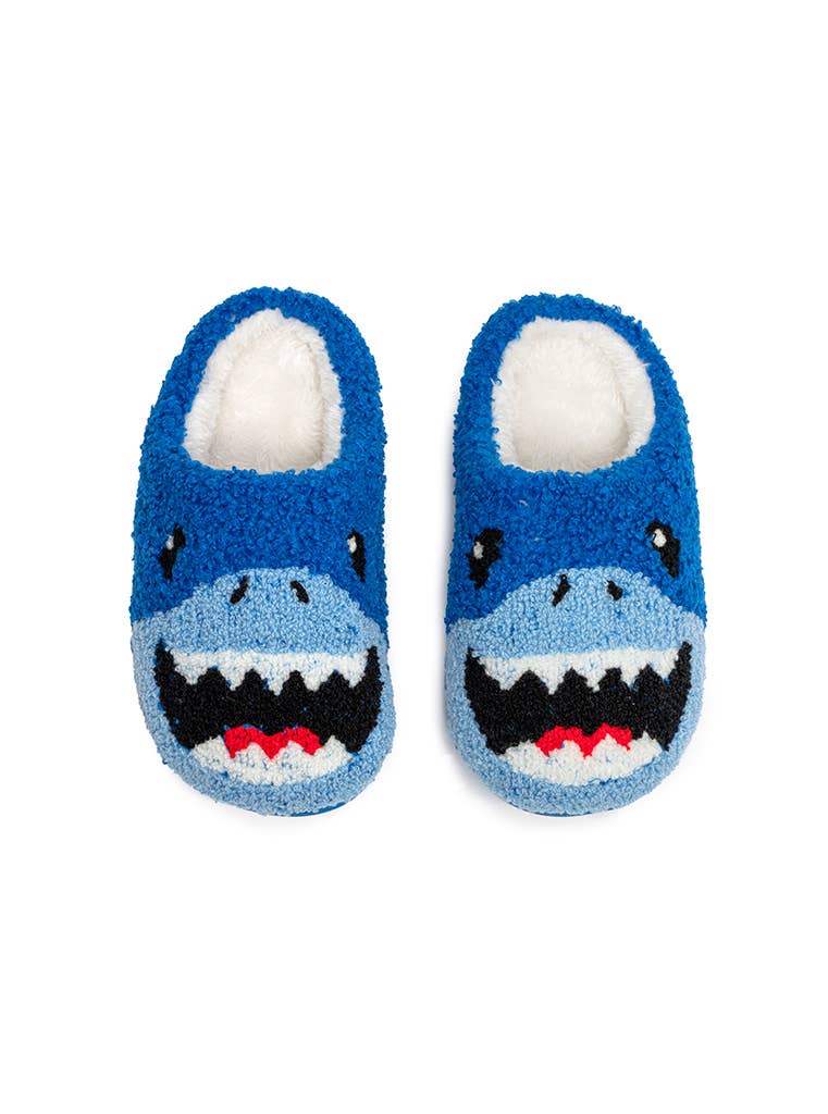 Indoor / Outdoor Slippers - Kids - Shark - Blue: BIG KIDS 1-3