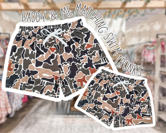 Dads Camo Swim Trunks (Adult Trunks Only)