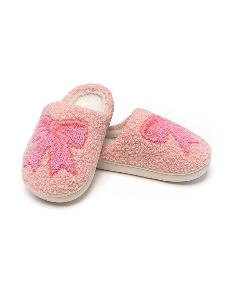 Indoor / Outdoor Slippers - Kids - Pretty Bows - Pink: LITTLE KIDS 9-12