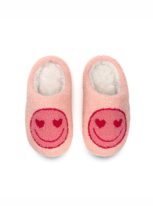 Indoor / Outdoor Slippers - Kids - Heart Eyes - Pink: LITTLE KIDS 9-12
