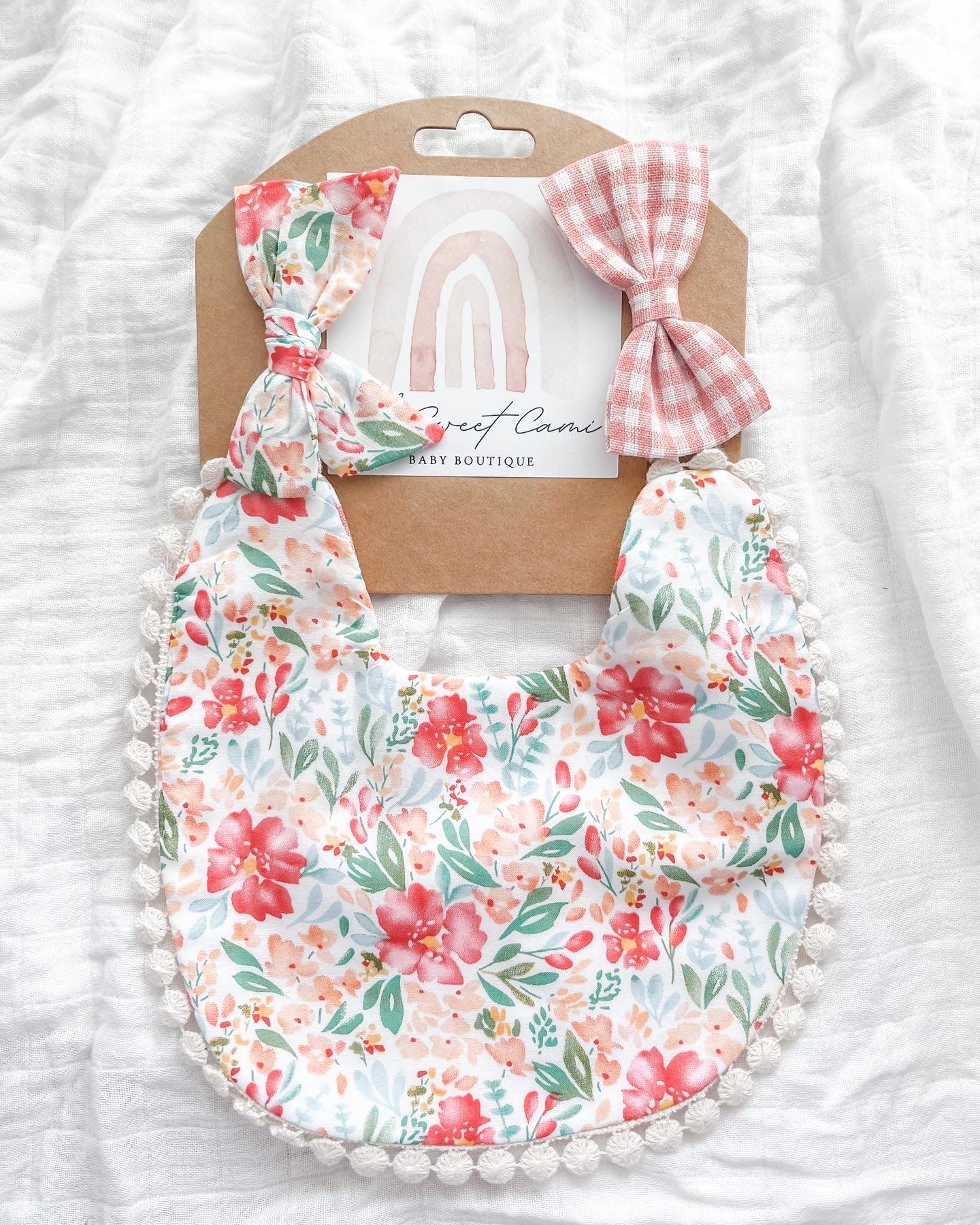 Floral Print Bibs