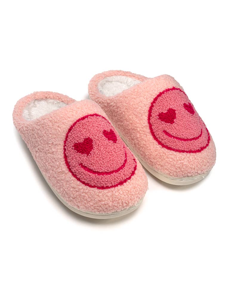 Indoor / Outdoor Slippers - Kids - Heart Eyes - Pink: LITTLE KIDS 9-12