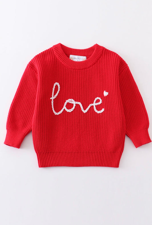 Valentine’s Day Hand Embroidered Sweater