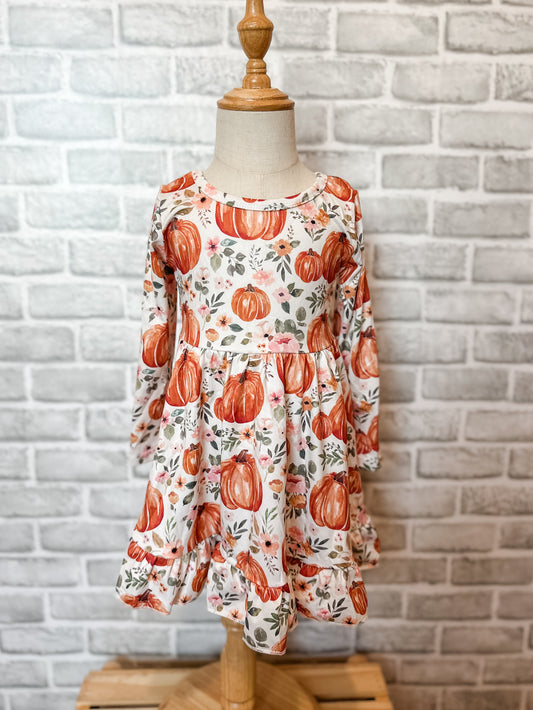 Girls Pumpkin Dress