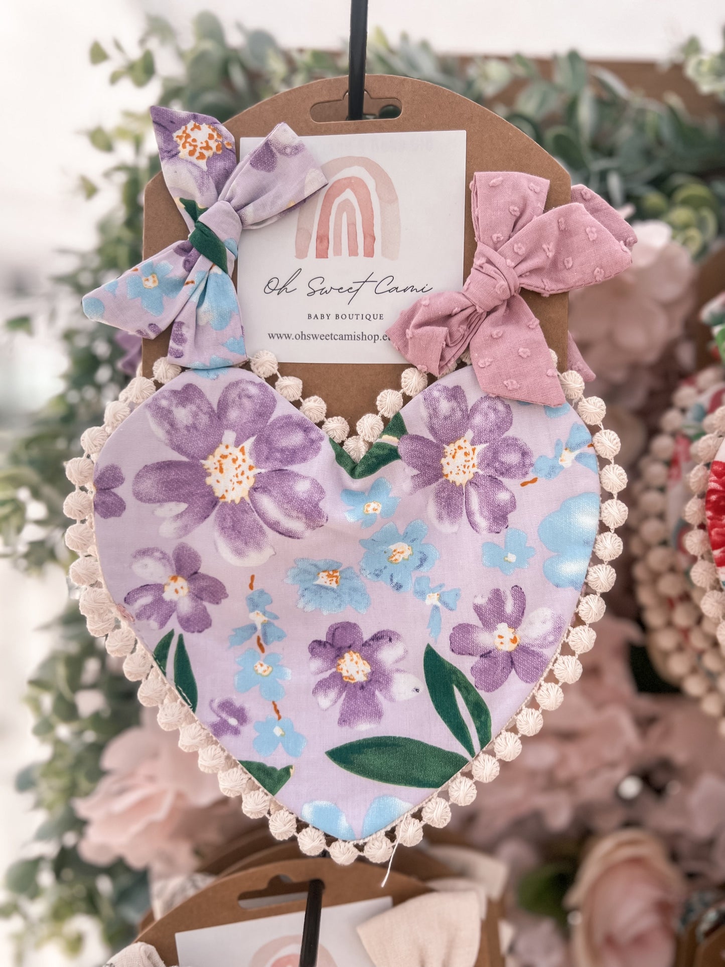 Floral Print Bibs