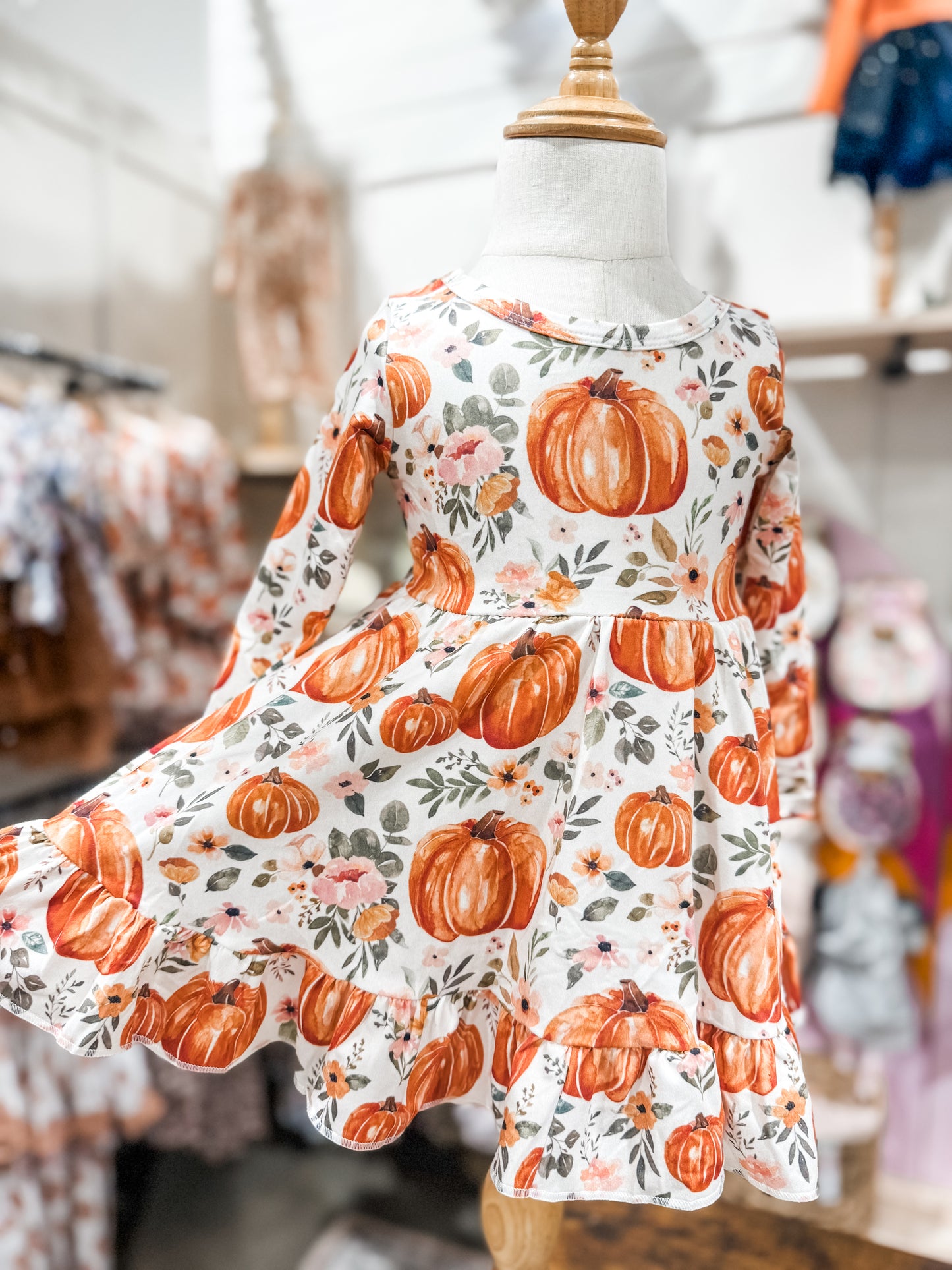 Girls Pumpkin Dress