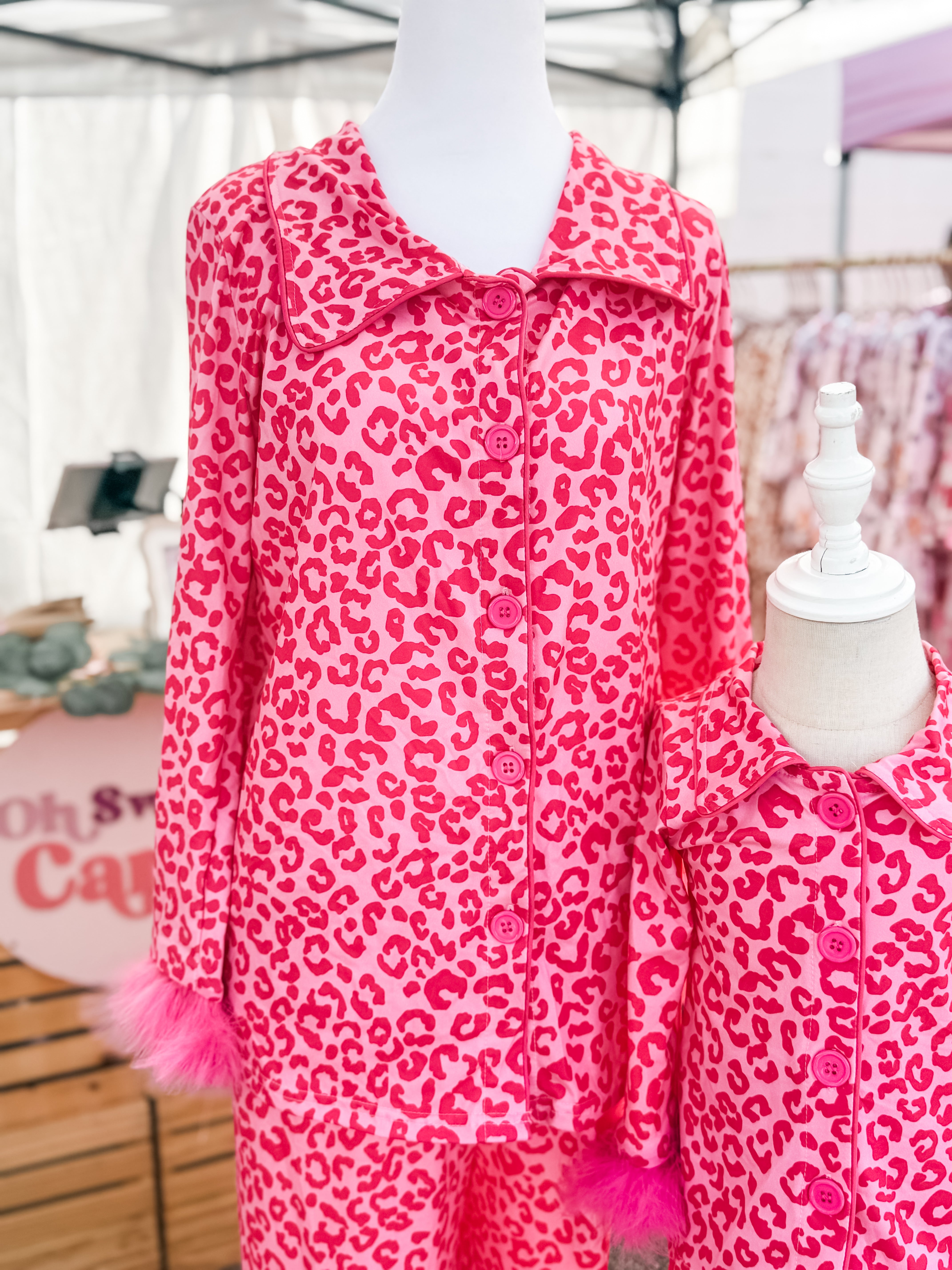 Adult Hot Pink Fluffy Pajamas – Oh Sweet Cami