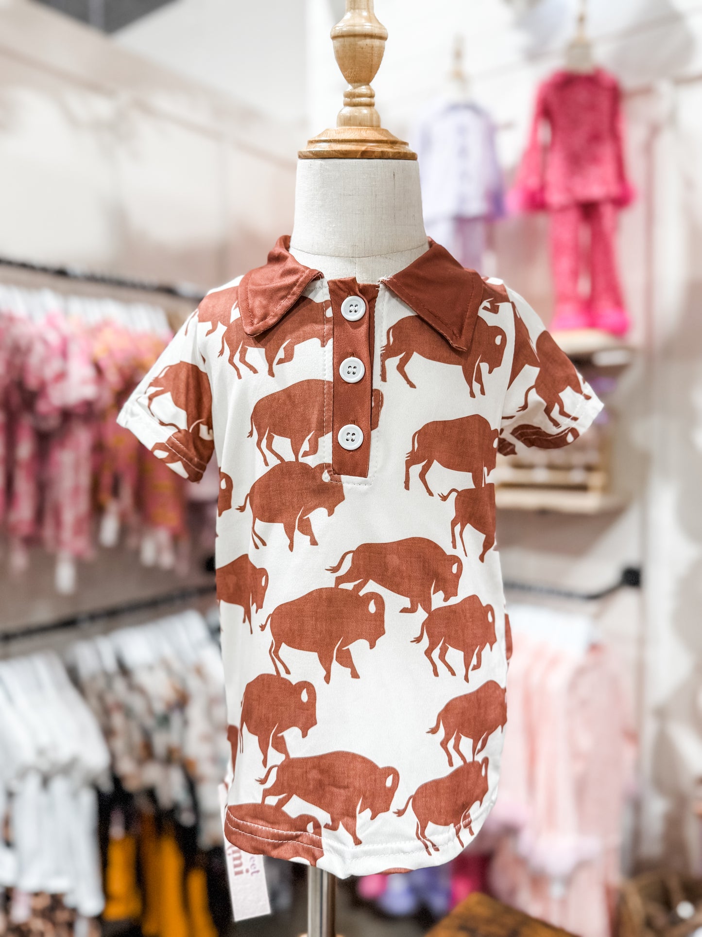 Bison Buffalo Boys Rodeo Shirt