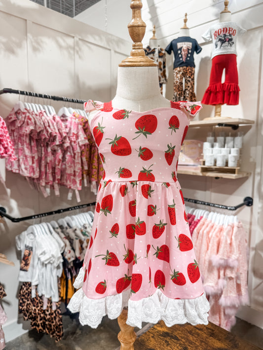 Girls Strawberry Dress