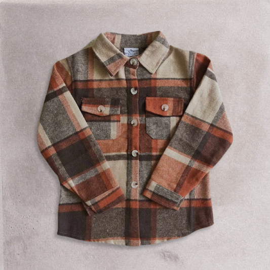 Orange Plaid Flannel