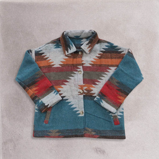 Western Aztec Blue Jacket