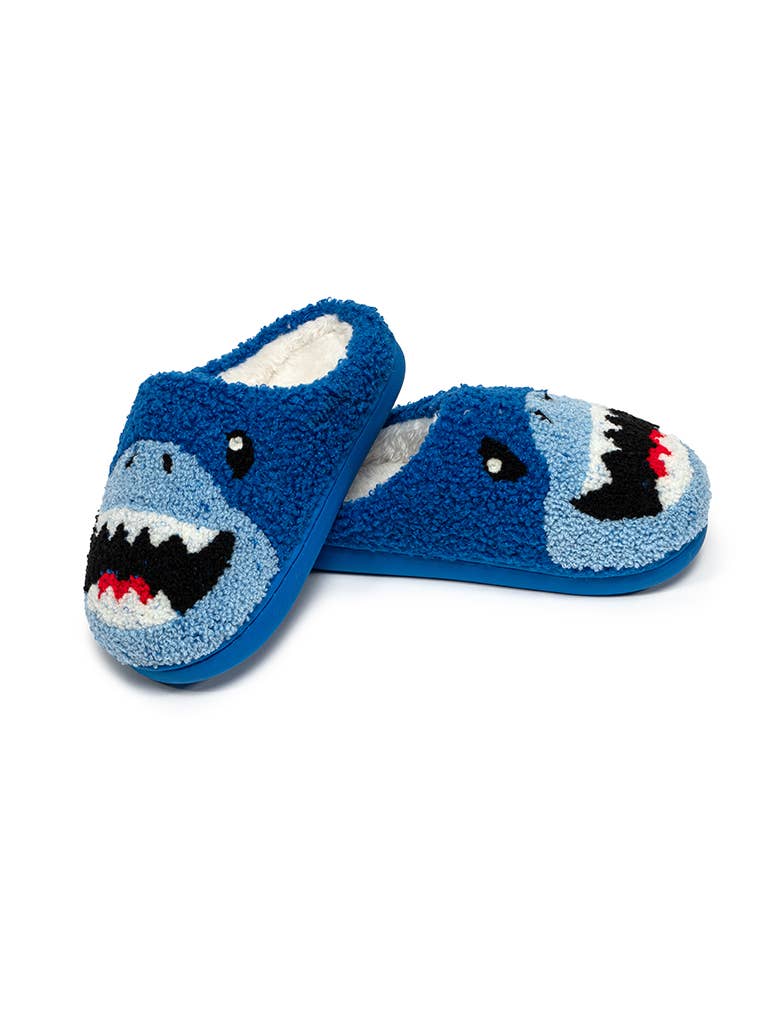Indoor / Outdoor Slippers - Kids - Shark - Blue: LITTLE KIDS 9-12