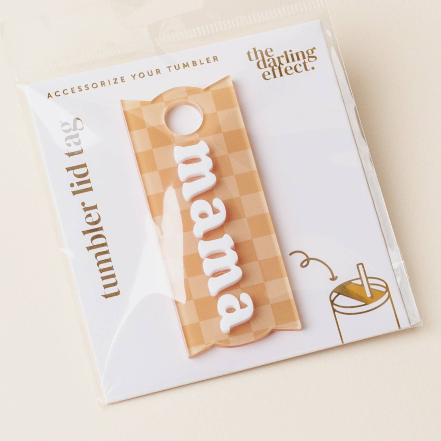 Tumbler Lid Tag-Mama