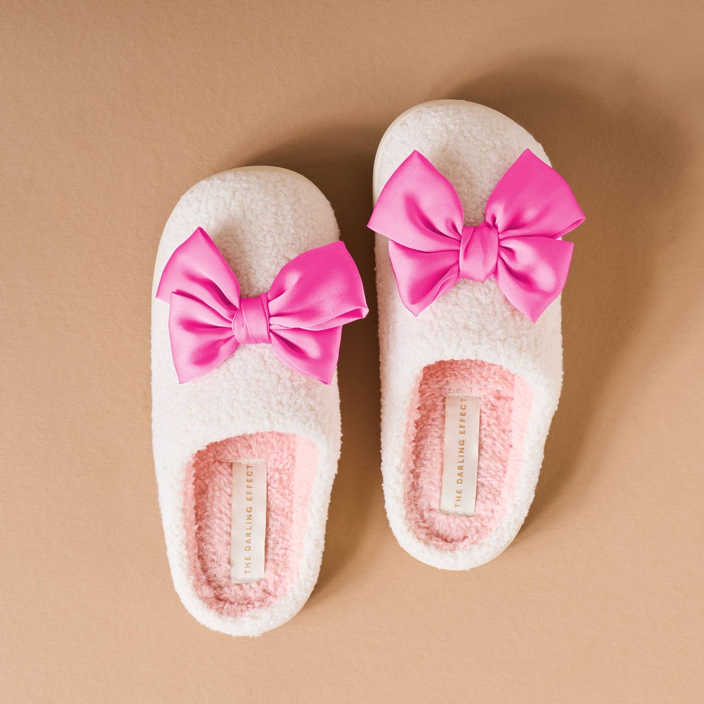 Fuzzy Slippers-Betty Bow Hot Pink: S/M